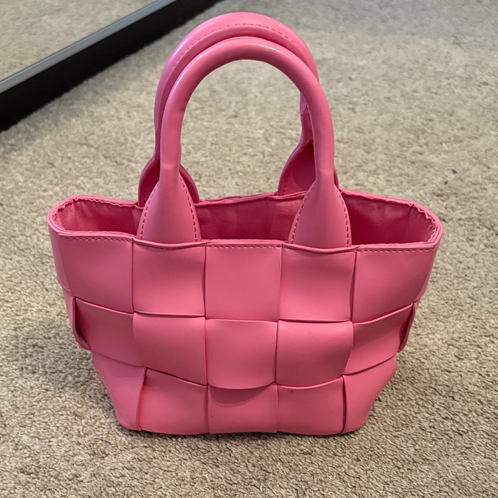 Oak + Fort Pink Woven Purse